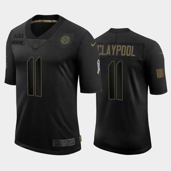 Men Pittsburgh Steelers 11 Claypool Black 2020 Nike NFL Jersey